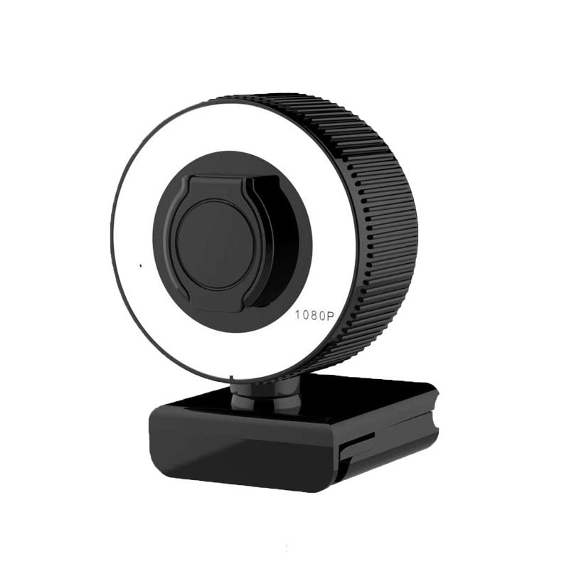 HD USB Webcam with Ring Light & Microphone | 1080p & 2K Options