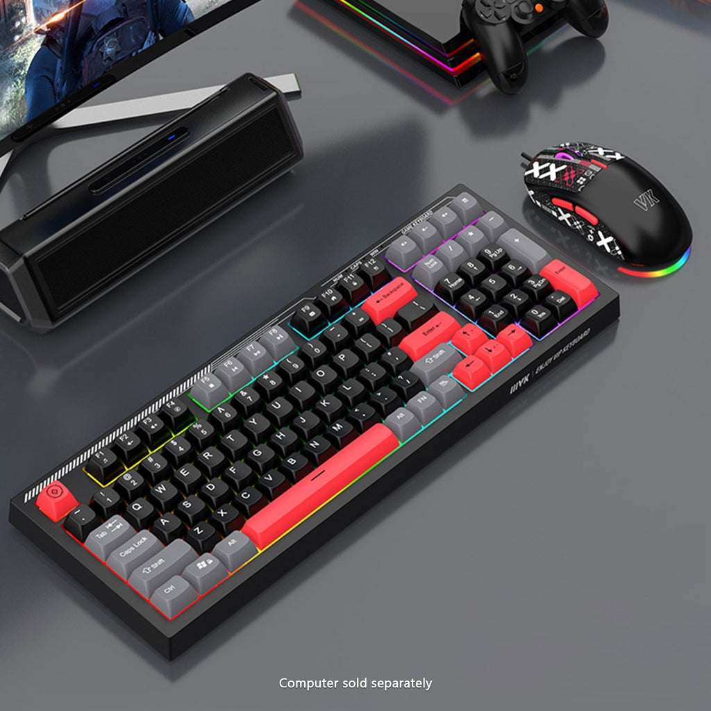 RGB Mechanical Gaming Keyboard & Mouse Bundle | 98-Key Wired Combo