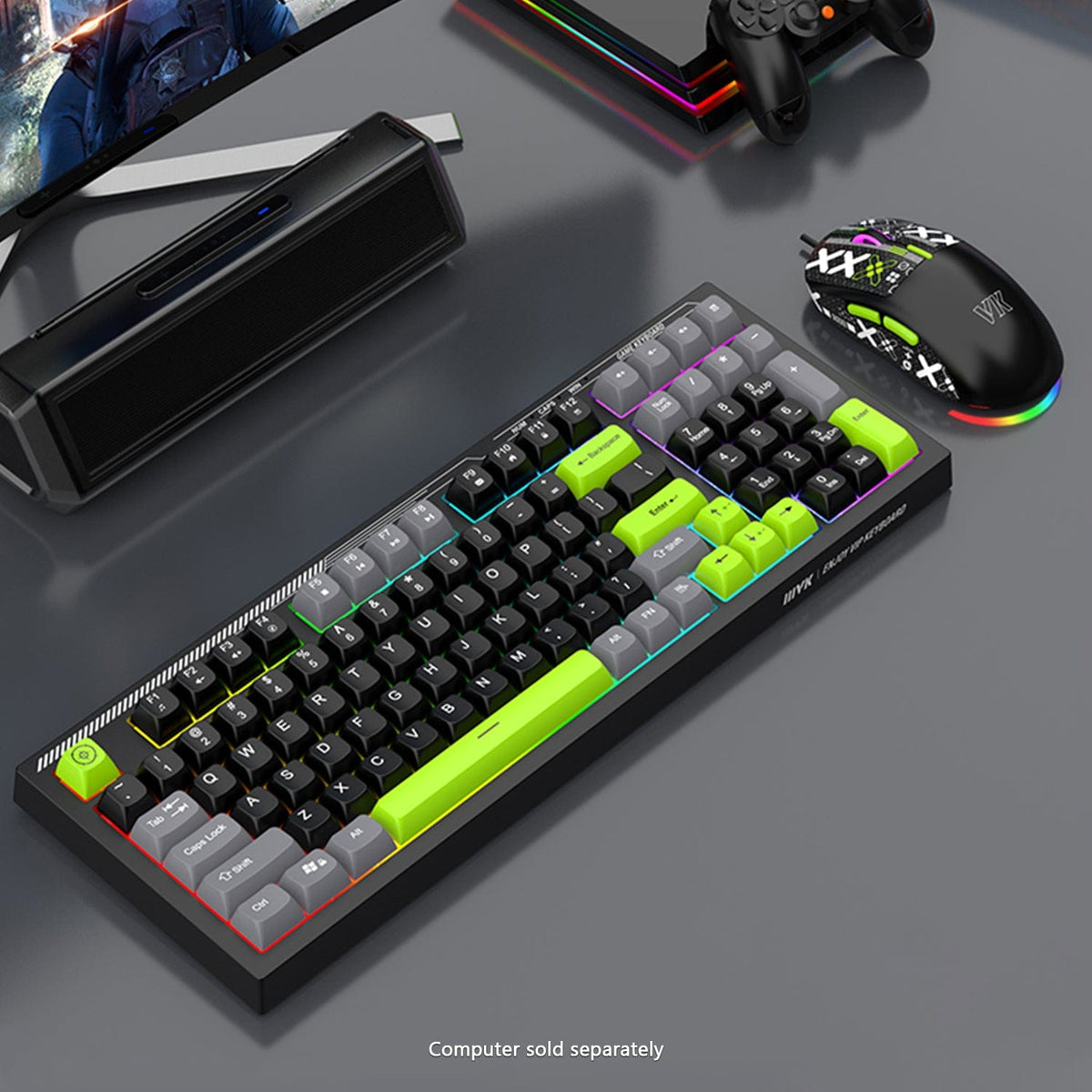 RGB Mechanical Gaming Keyboard & Mouse Bundle | 98-Key Wired Combo
