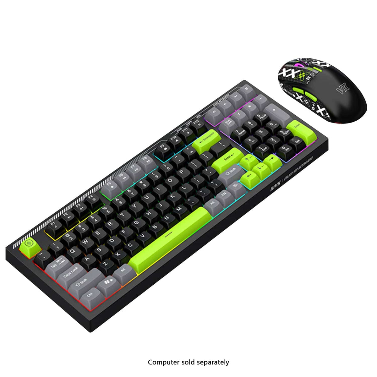 RGB Mechanical Gaming Keyboard & Mouse Bundle | 98-Key Wired Combo