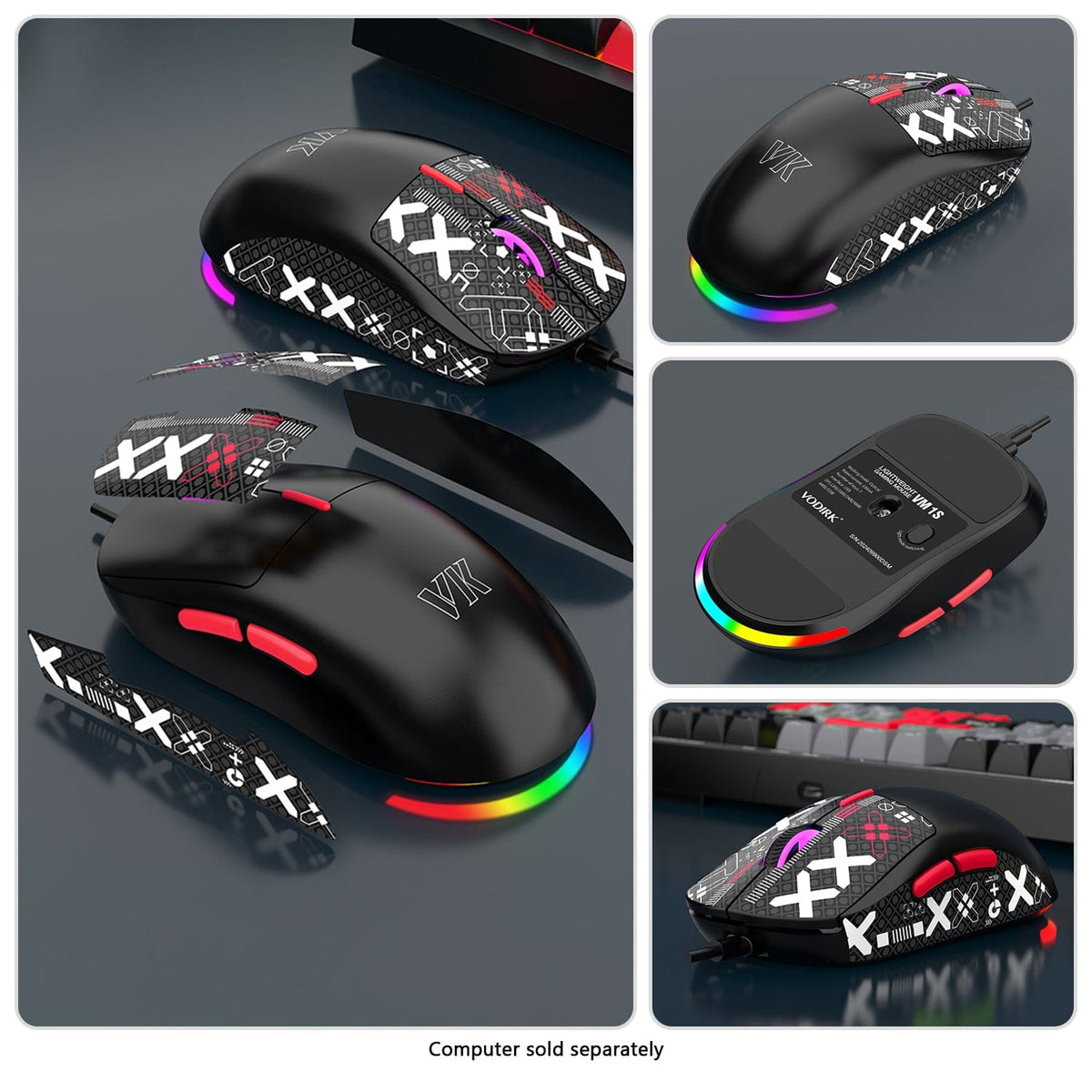 RGB Mechanical Gaming Keyboard & Mouse Bundle | 98-Key Wired Combo
