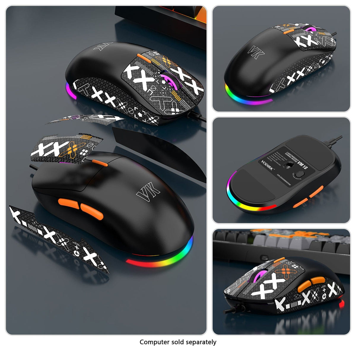 RGB Mechanical Gaming Keyboard & Mouse Bundle | 98-Key Wired Combo