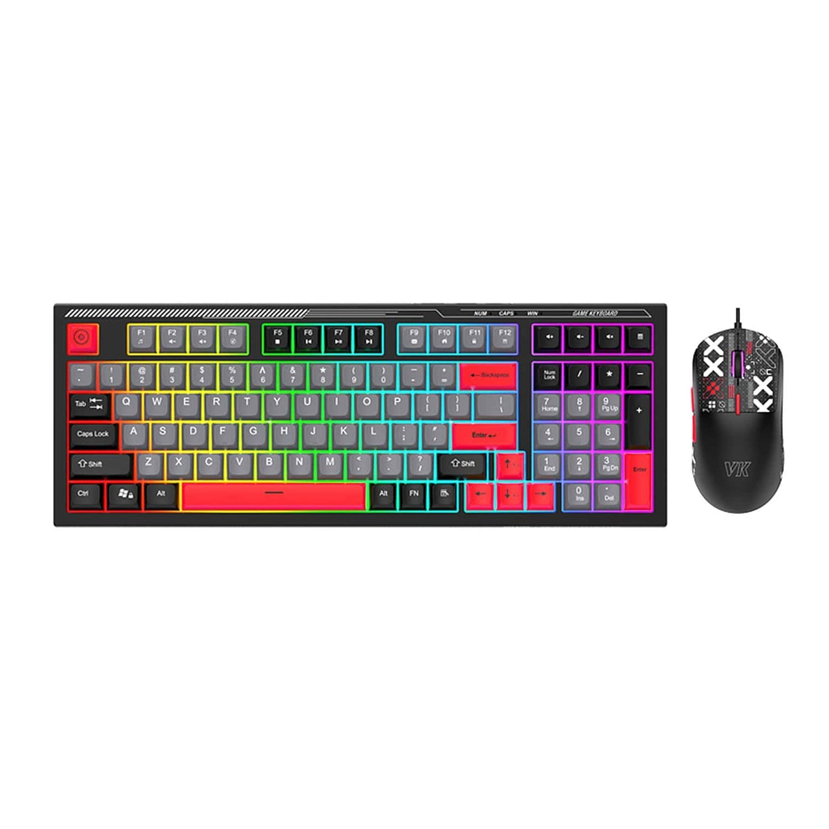 RGB Mechanical Gaming Keyboard & Mouse Bundle | 98-Key Wired Combo