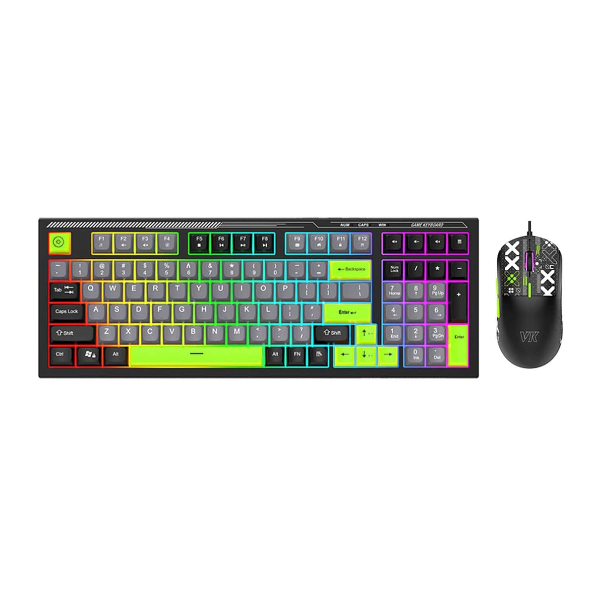RGB Mechanical Gaming Keyboard & Mouse Bundle | 98-Key Wired Combo