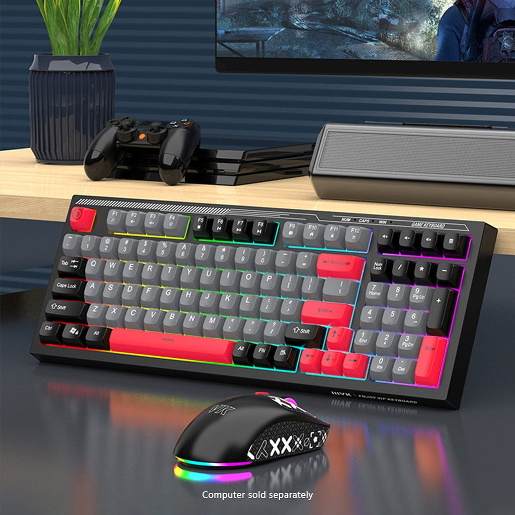 RGB Mechanical Gaming Keyboard & Mouse Bundle | 98-Key Wired Combo
