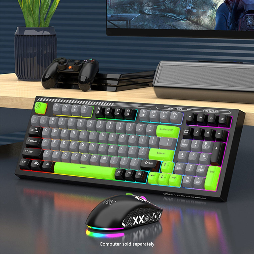 RGB Mechanical Gaming Keyboard & Mouse Bundle | 98-Key Wired Combo