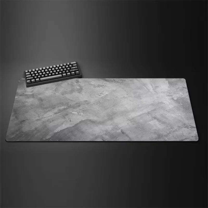 Gray Marble Extended Gaming Mouse Pad