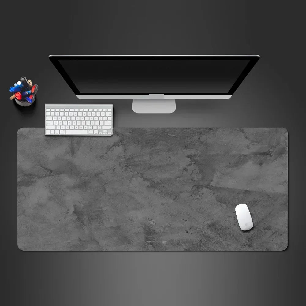 Gray Marble Extended Gaming Mouse Pad