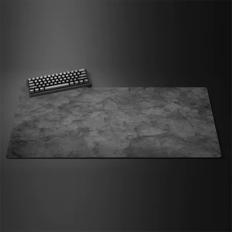 Gray Marble Extended Gaming Mouse Pad