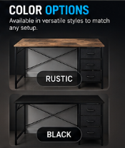 Modern Computer Desk with 2 Storage Drawers | 40" & 47" Gaming & Office Desk