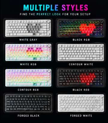 XVX M75 Lumina | 75% Wireless Keyboard with Knob – Multiple Styles