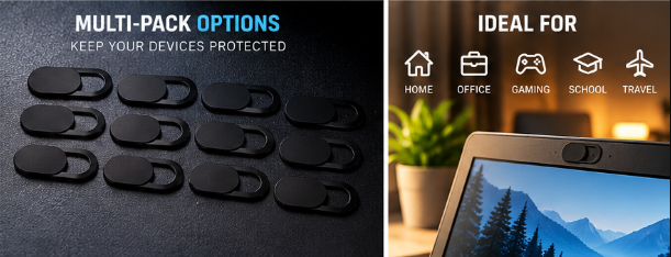 Sliding Webcam Privacy Covers – Universal Camera Security for Laptops & Devices