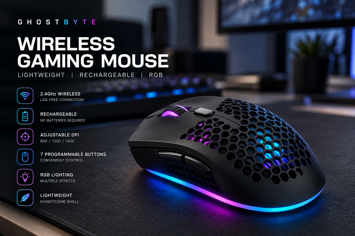 RGB Wireless Gaming Mouse | Rechargeable